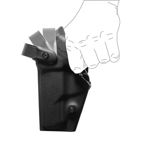 Holster gaucher Vegatek Top VKT804 noir pour GLOCK 17/19/22/23