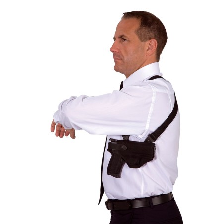 Holster d'épaule droitier Cordura FO203 noir pour SIG SAUER/BERETTA8000/TANFOGLIO