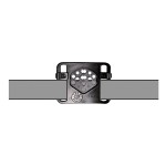 Holster gaucher Vegatek Short VKS804 noir pour GLOCK 17/19/22/23/26/27