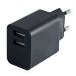 Adaptateur secteur prise double pour cordon de chargement USB