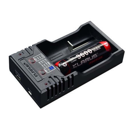 Chargeur double K2 2 en 1 pour batteries rechargeables 18650/16340/14500