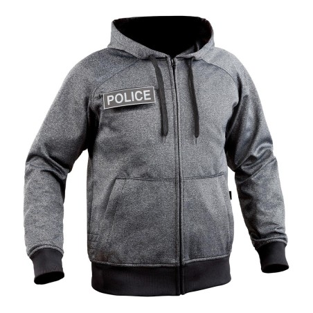 Sweat zippé GHOST gris/noir