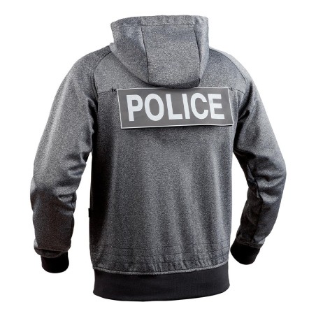 Sweat zippé GHOST gris/noir