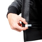 Sweat zippé GHOST gris/noir