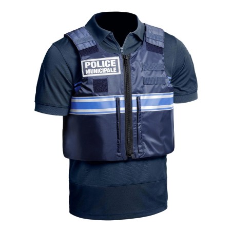 Polo GPB Police Municipale P.M. ONE bleu