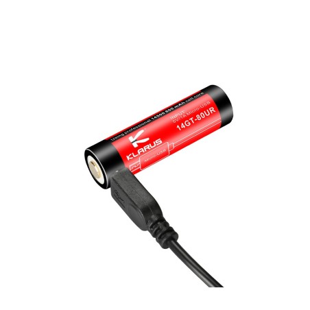 Batterie rechargeable 14500 3.7V 800 mAh avec port micro-USB