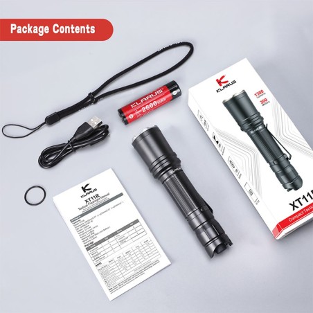 Lampe tactique rechargeable XT11R - 1300 lumens