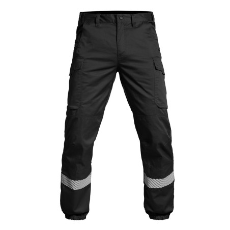 Pantalon V1 SÉCU-ONE bas élastiqué HV-TAPE noir