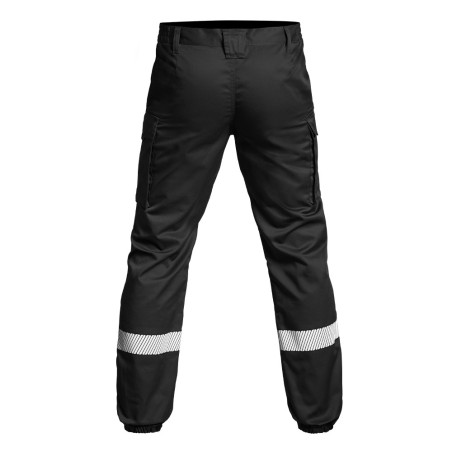 Pantalon V1 SÉCU-ONE bas élastiqué HV-TAPE noir
