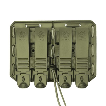 Porte-chargeur double côte à côte Bungy 8BL17 vert olive pour M4/AR15
