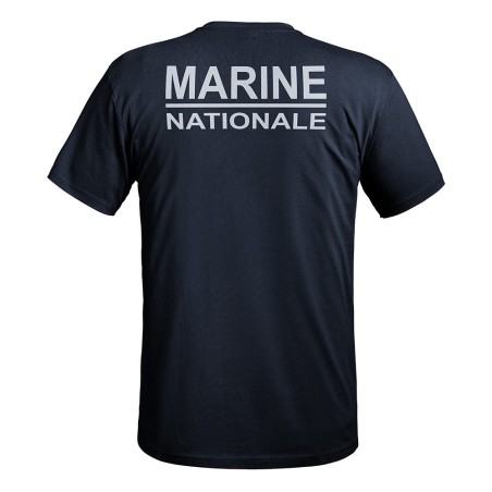 T-shirt STRONG texte Marine Nationale bleu marine
