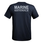 T-shirt STRONG texte Marine Nationale bleu marine