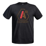 T-shirt SIGNATURE GEN 1 noir logo tan/rouge