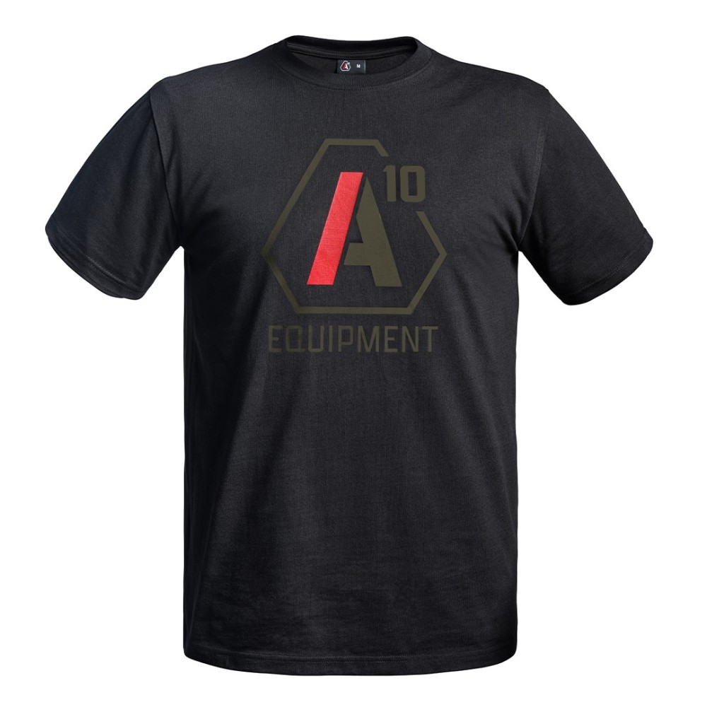 T-shirt SIGNATURE GEN 1 noir logo vert olive/rouge