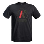 T-shirt SIGNATURE GEN 1 noir logo vert olive/rouge