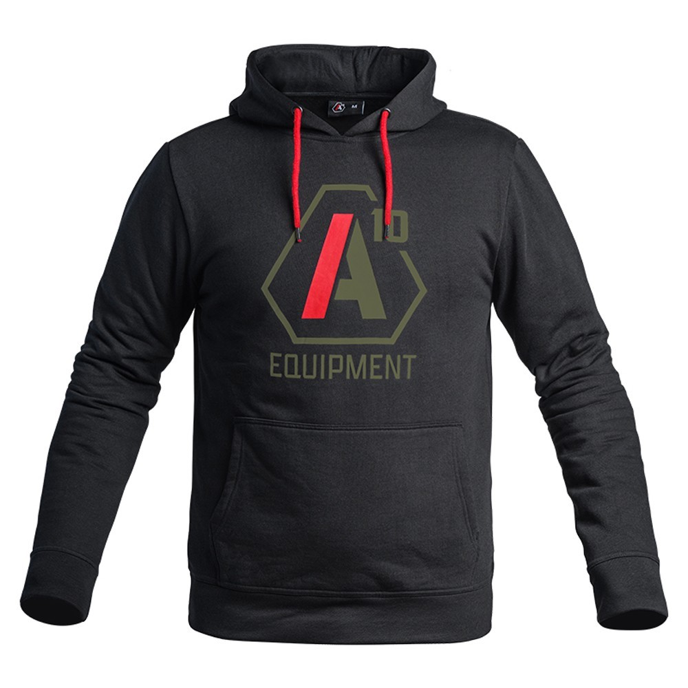 Hoodie SIGNATURE GEN 1 noir logo vert olive/rouge