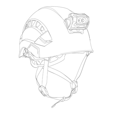 Système de fixation sur casque Vertex ou Strato pour lampe frontale Aria et Swift RL