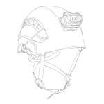 Système de fixation sur casque Vertex ou Strato pour lampe frontale Aria et Swift RL