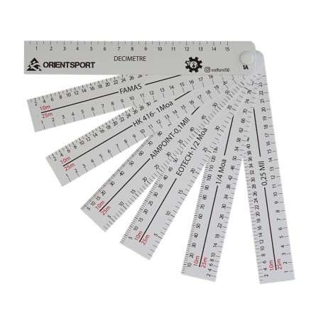 Jeu de réglettes pour réglage de tir