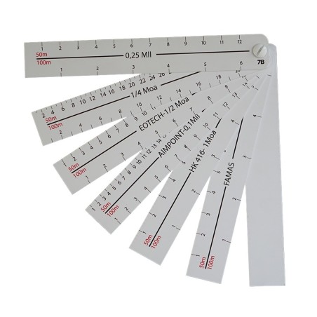 Jeu de réglettes pour réglage de tir