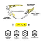 Lunettes de protection balistique Type-X verres fumé