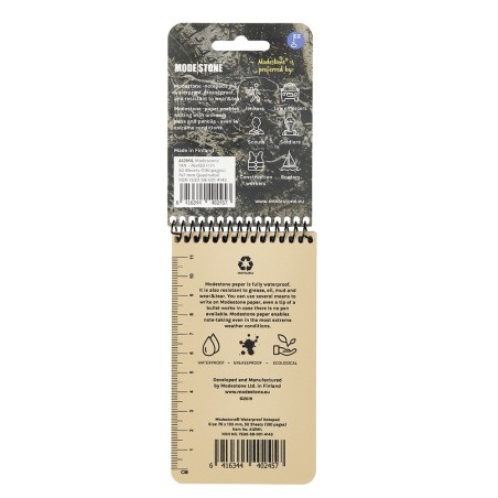 Carnet tout-temps militaire 100 pages 76 x 130 mm tan