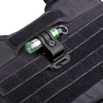 Système de fixation pour casque tactique et passants M.O.L.L.E pour lampe GLO-TOOB noir