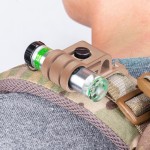 Système de fixation pour casque tactique et passants M.O.L.L.E pour lampe GLO-TOOB tan