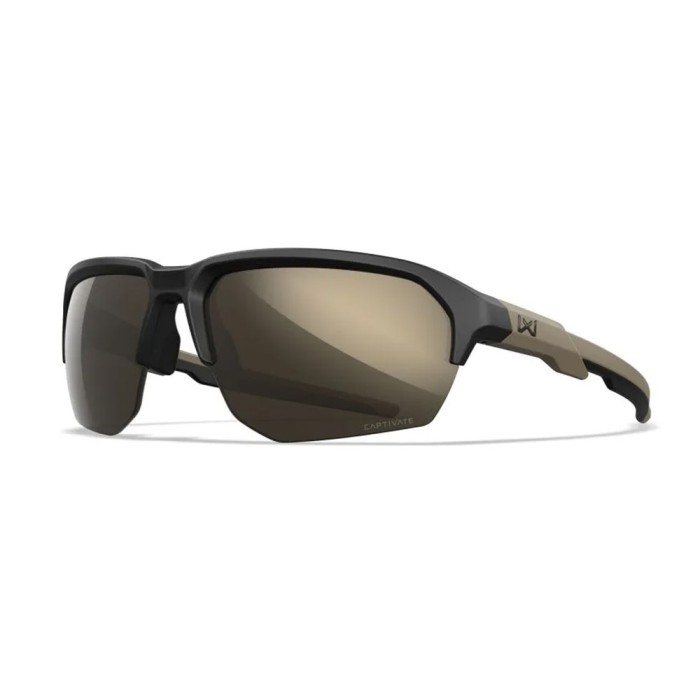 Lunettes de protection balistique Jakl noir/tan verres Captivate™ tungsten mirror