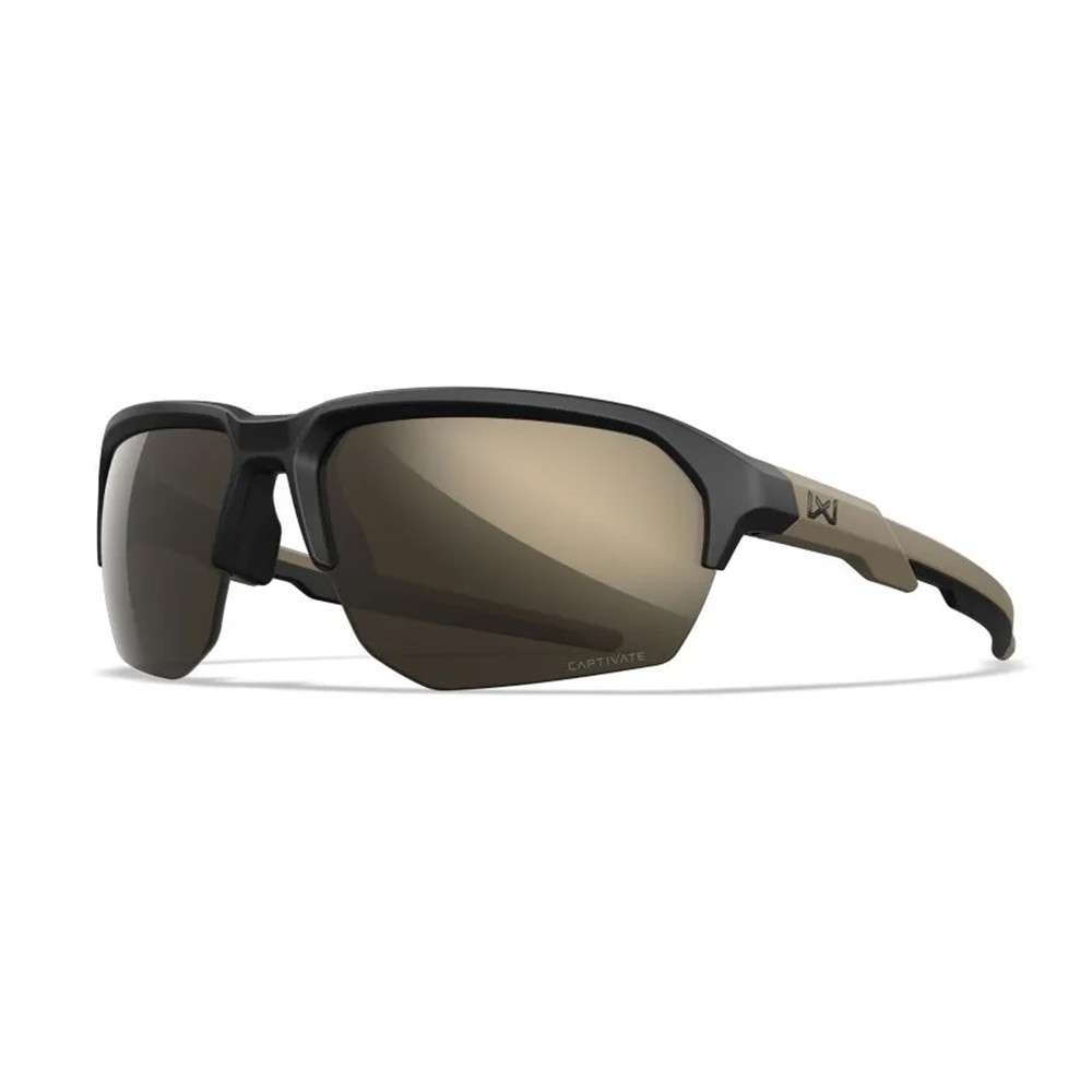 Lunettes de protection balistique Jakl noir/tan verres Captivate™ tungsten mirror