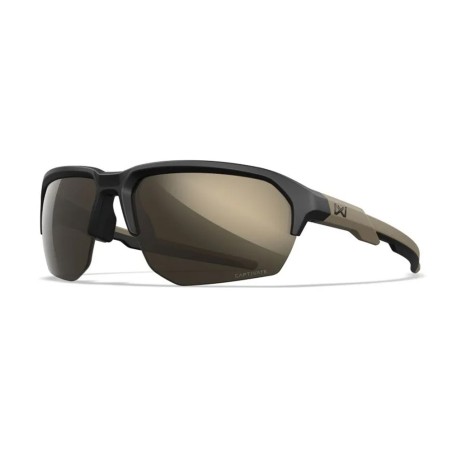 Lunettes de protection balistique Jakl noir/tan verres Captivate™ tungsten mirror