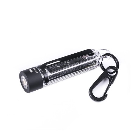 Lampe porte-clés rechargeable multifonctions K40 - éclairage blanc, rouge et bleu + UV - 700 lumens