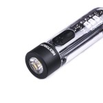 Lampe porte-clés rechargeable multifonctions K40 - éclairage blanc, rouge et bleu + UV - 700 lumens