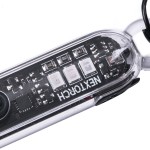 Lampe porte-clés rechargeable multifonctions K40 - éclairage blanc, rouge et bleu + UV - 700 lumens