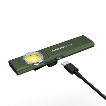 Lampe rechargeable à double source de lumière E5 PLUS - 650 lumens - vert olive