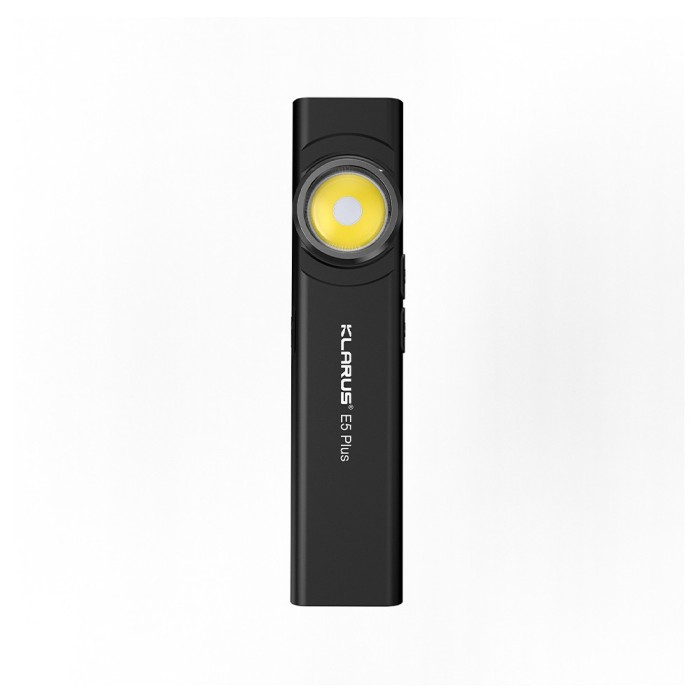 Lampe rechargeable à double source de lumière E5 PLUS - 650 lumens - noir