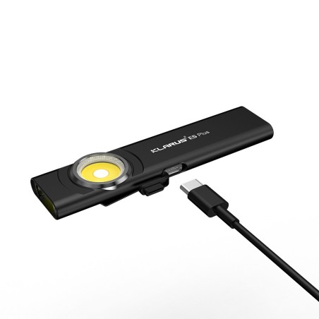 Lampe rechargeable à double source de lumière E5 PLUS - 650 lumens - noir