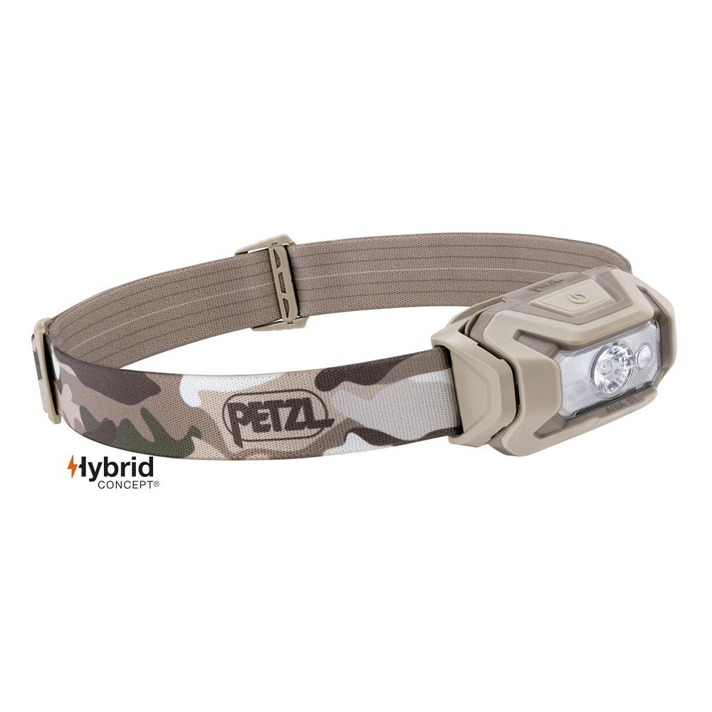 Lampe frontale rechargeable Aria 1R camo - éclairage blanc, rouge, vert et bleu - 375 lumens