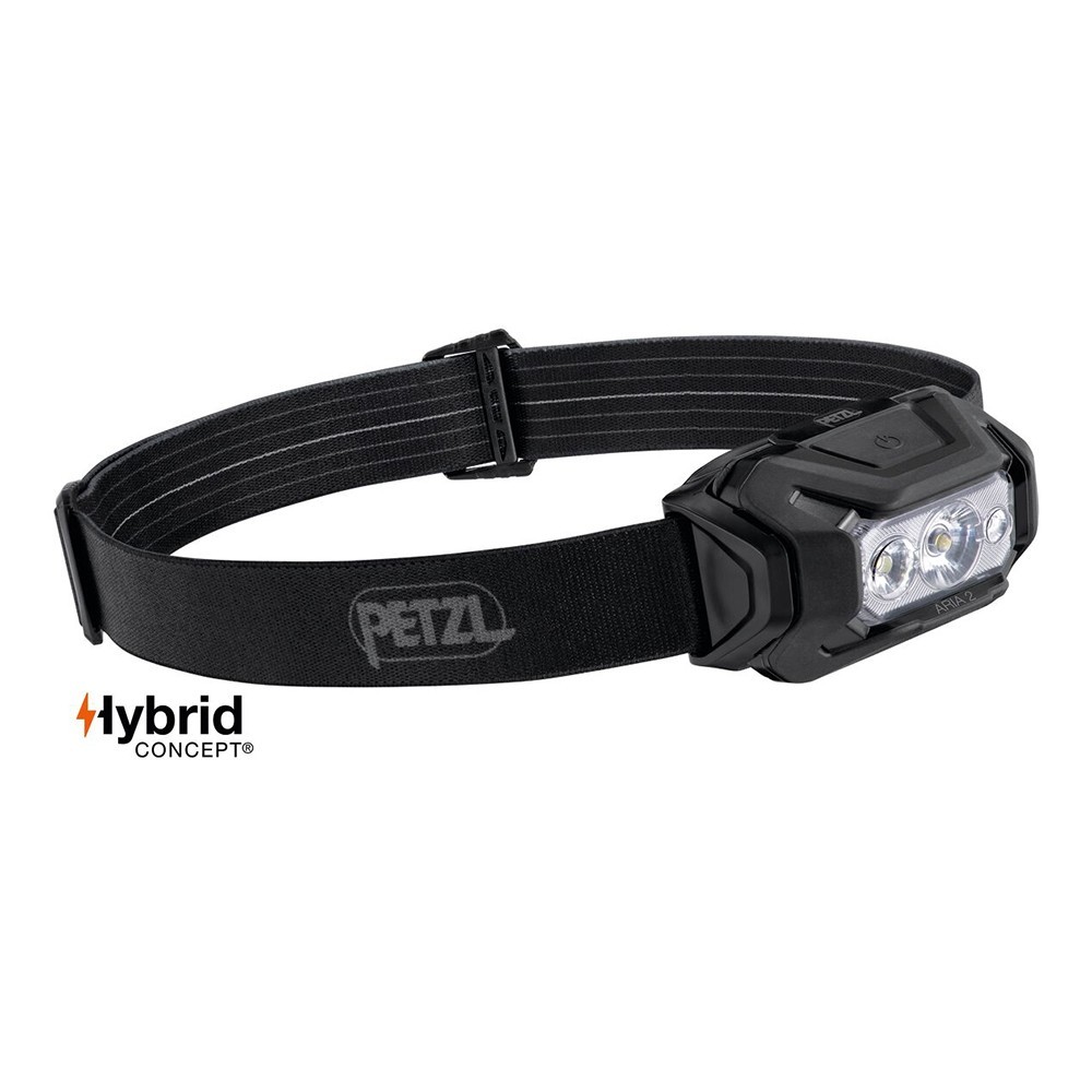 Lampe frontale Hybrid Aria 2 RGB noir - éclairage blanc, rouge, vert et bleu - 450 lumens