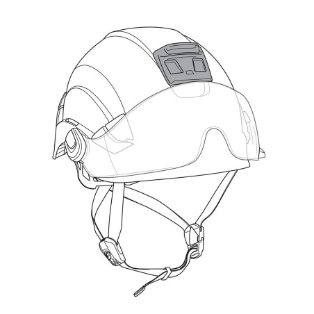 Platine NVG Adapt pour montage d'une lampe frontale Aria sur un casque militaire NVG