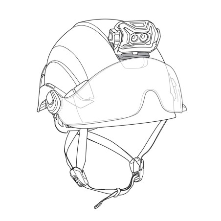 Platine NVG Adapt pour montage d'une lampe frontale Aria sur un casque militaire NVG