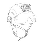 Platine NVG Adapt pour montage d'une lampe frontale Aria sur un casque militaire NVG