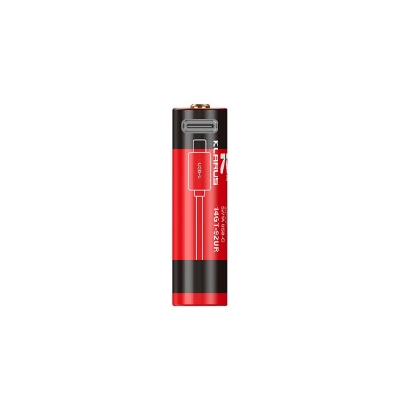Batterie rechargeable 14500 3.7V 920 mAh avec port USB type-C