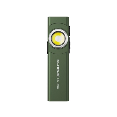 Lampe rechargeable à double source de lumière E5 ULTRA - 800 lumens - vert olive