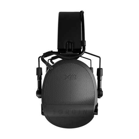 Casque anti-bruit Suprême X2 noir avec serre-tête cuir noir et anneaux d'hygiène en mousse