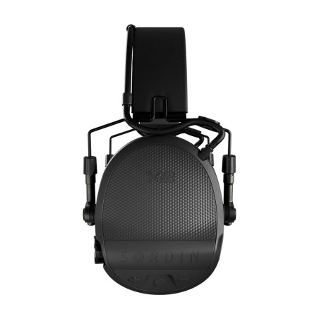 Casque anti-bruit Suprême X2 noir avec serre-tête cuir noir et anneaux d'hygiène en mousse