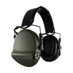Casque anti-bruit Suprême X2 vert olive avec serre-tête cuir noir et anneaux d'hygiène en mousse