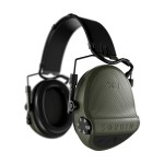 Casque anti-bruit Suprême X2 vert olive avec serre-tête cuir noir et anneaux d'hygiène en mousse