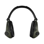 Casque anti-bruit Suprême X2 vert olive avec serre-tête cuir noir et anneaux d'hygiène en mousse