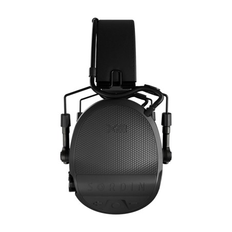 Casque anti-bruit Suprême X2 noir avec serre-tête cuir noir et anneaux d'hygiène en gel